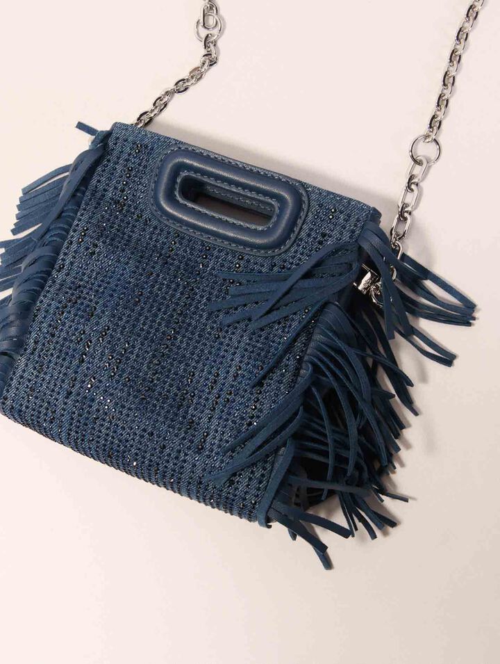 Bolso M Mini de denim con pedrería