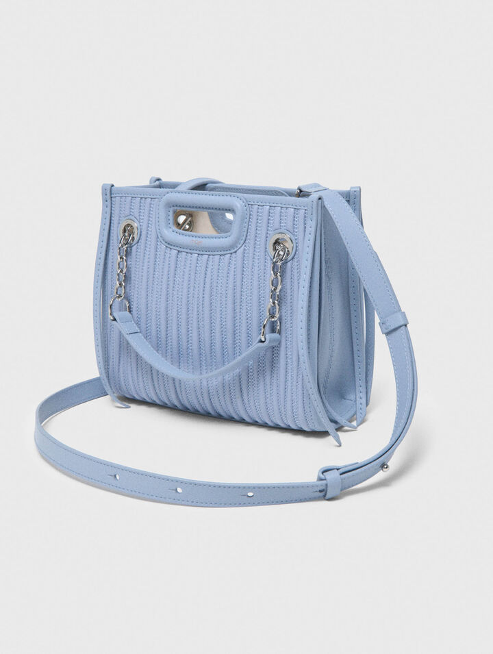 Bolso mini tote de piel acolchado