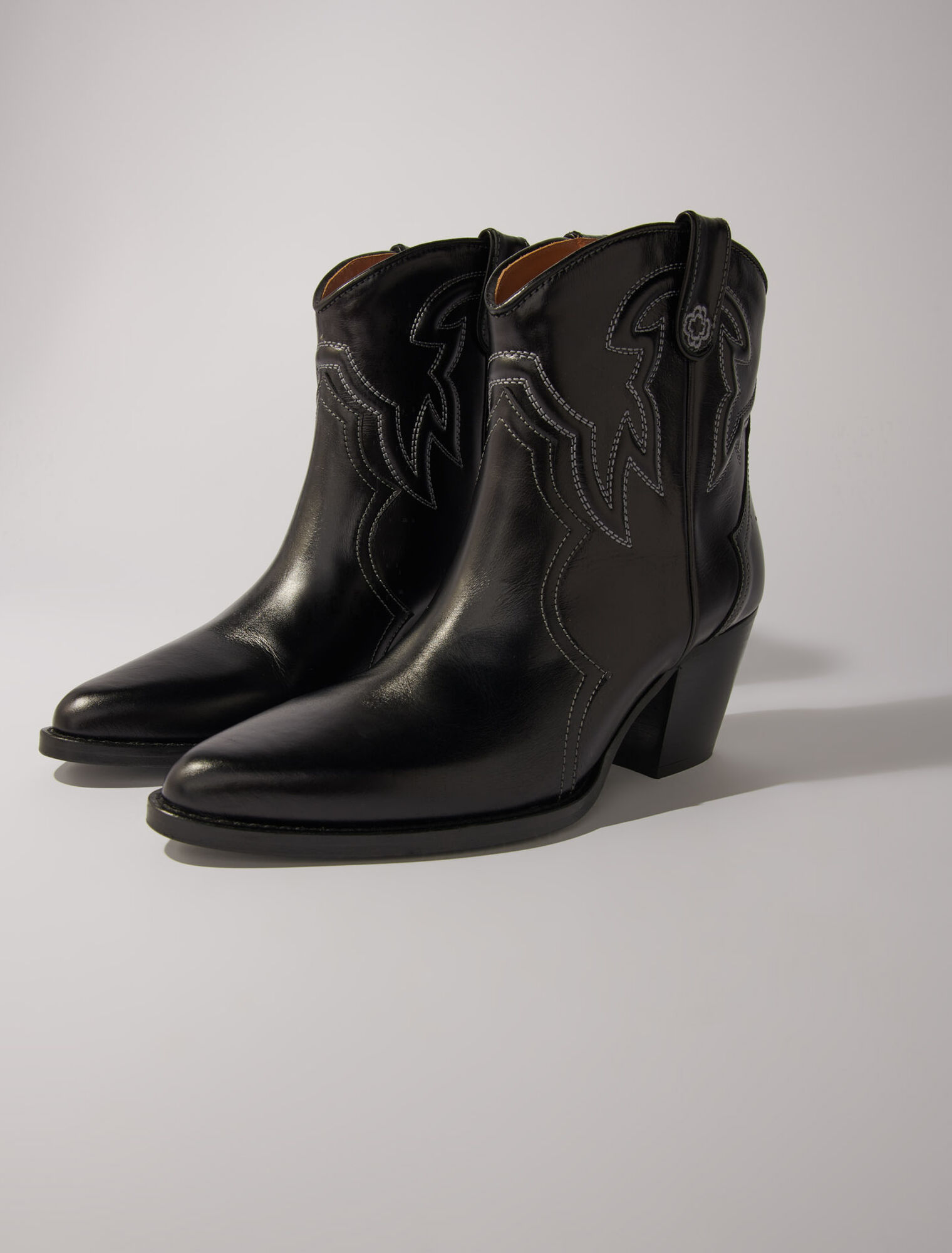Botines cowboy de cuero
