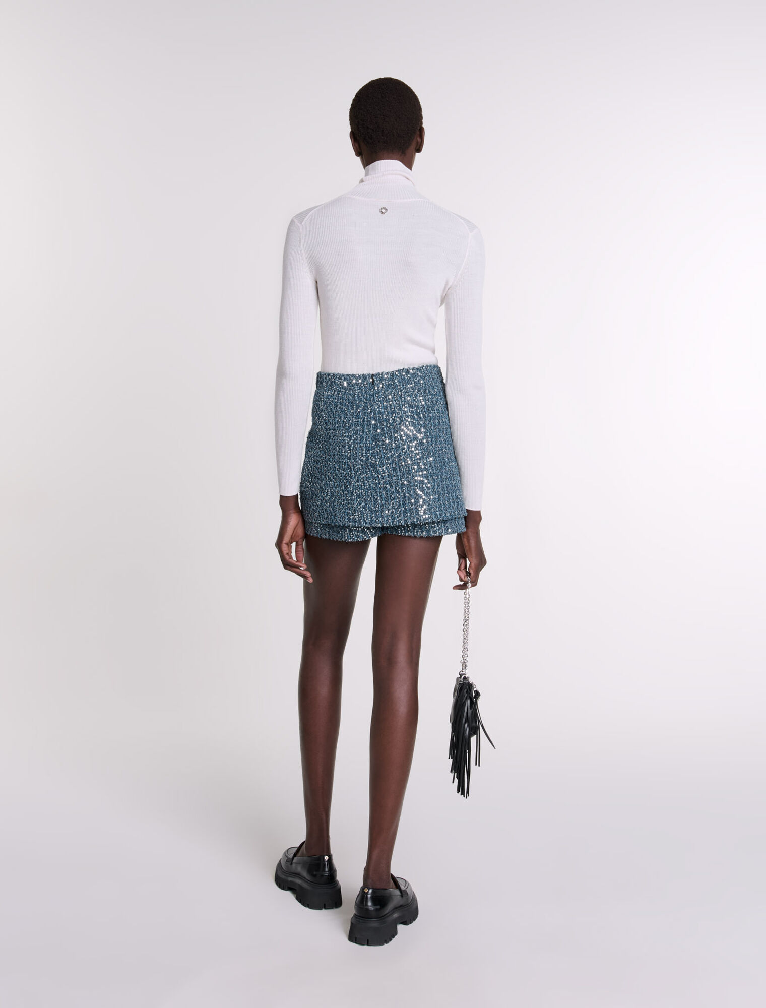 Pantalón corto efecto trampantojo