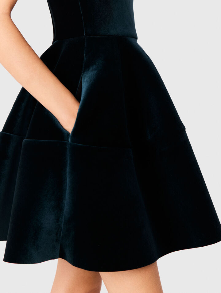 Vestido patinadora de terciopelo