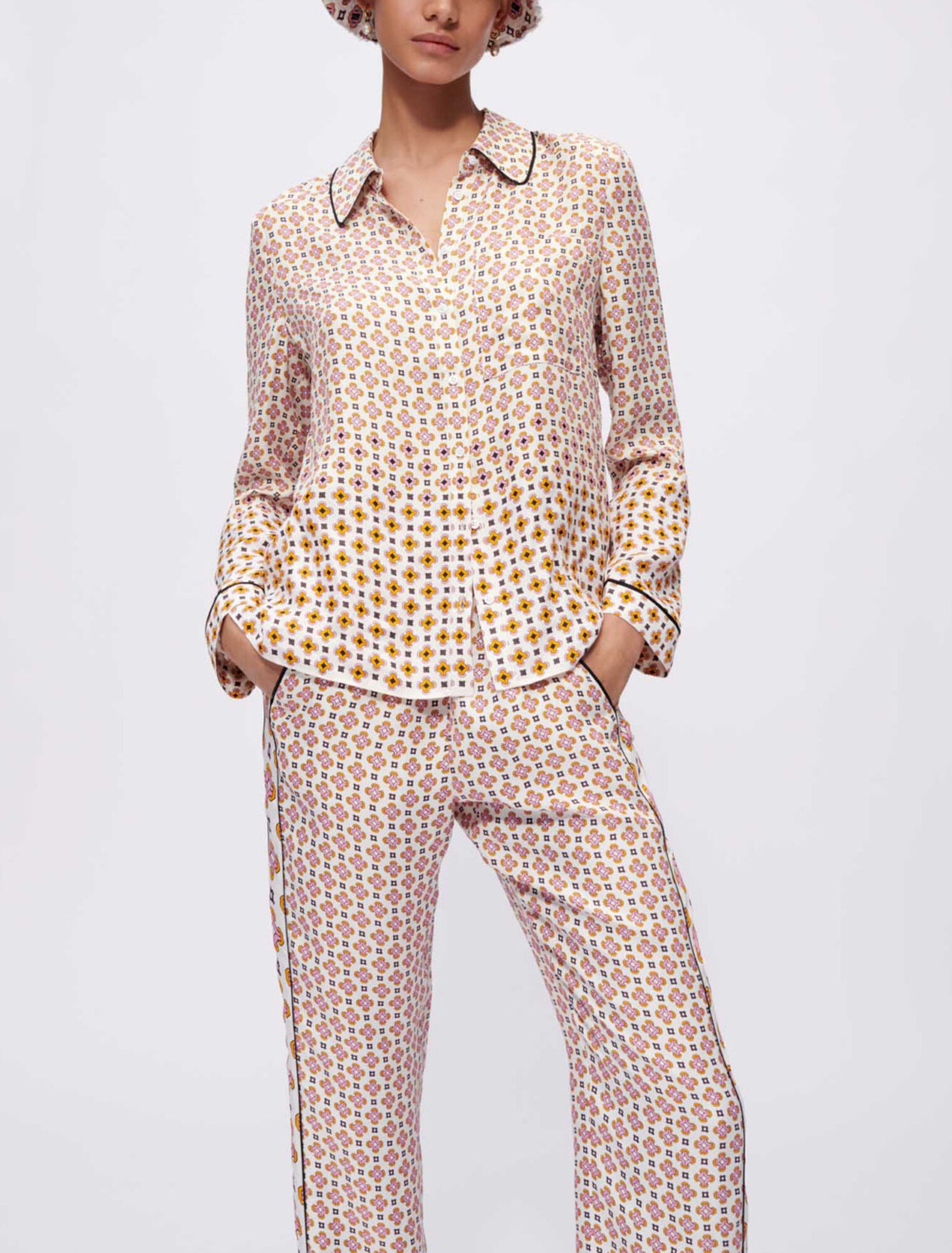 Camisa estampada de viscosa