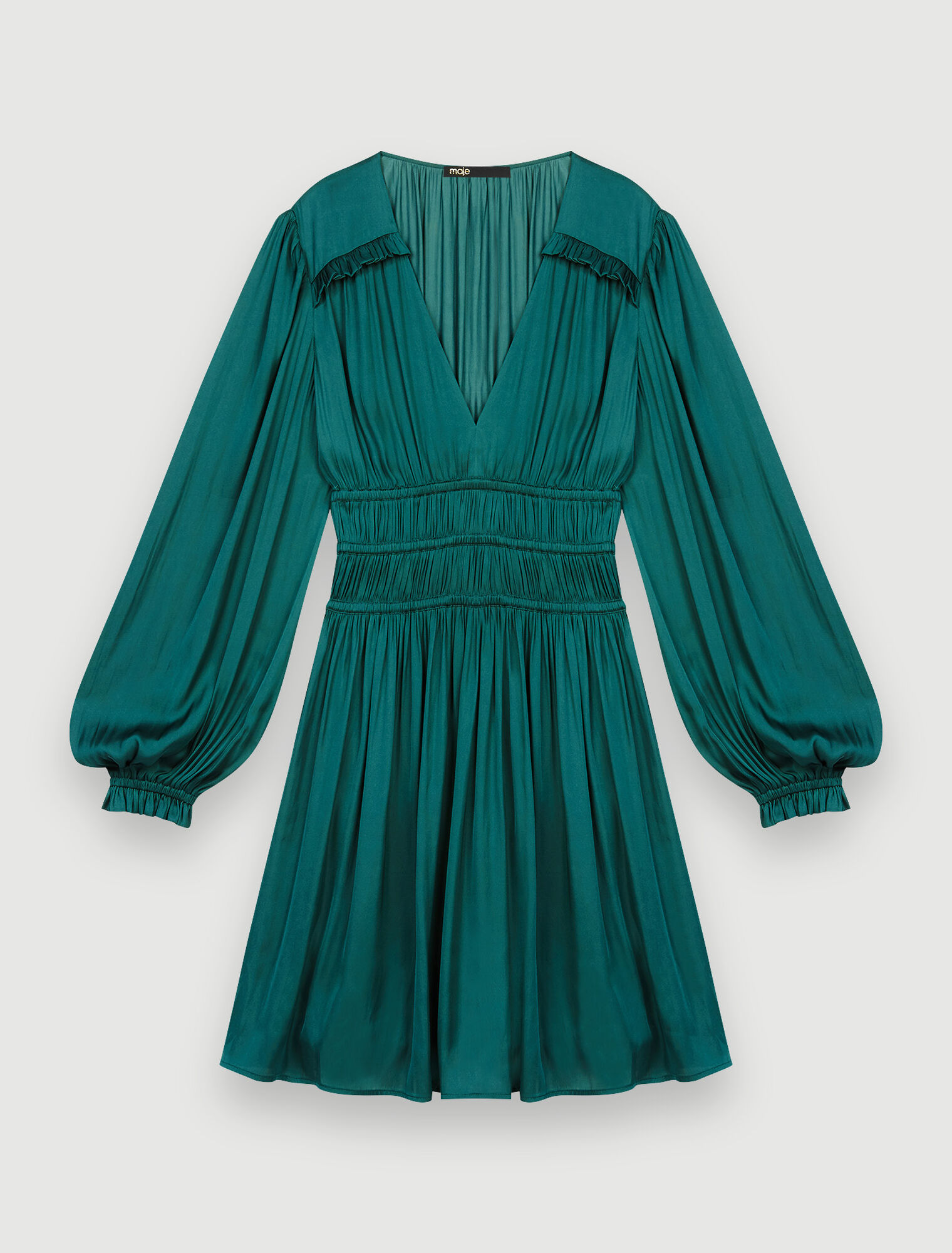 Vestido corto de raso
