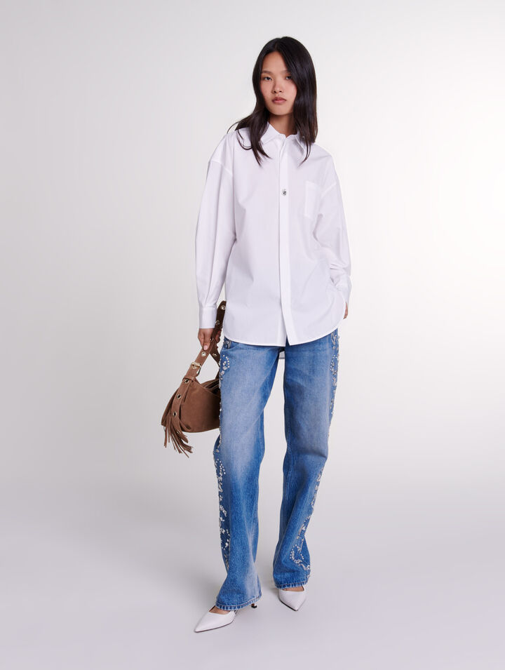Camisa oversize de popelina