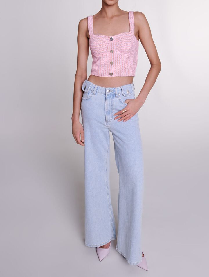 Crop top en tweed