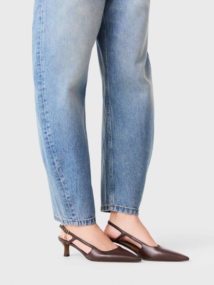 Slingbacks de piel
