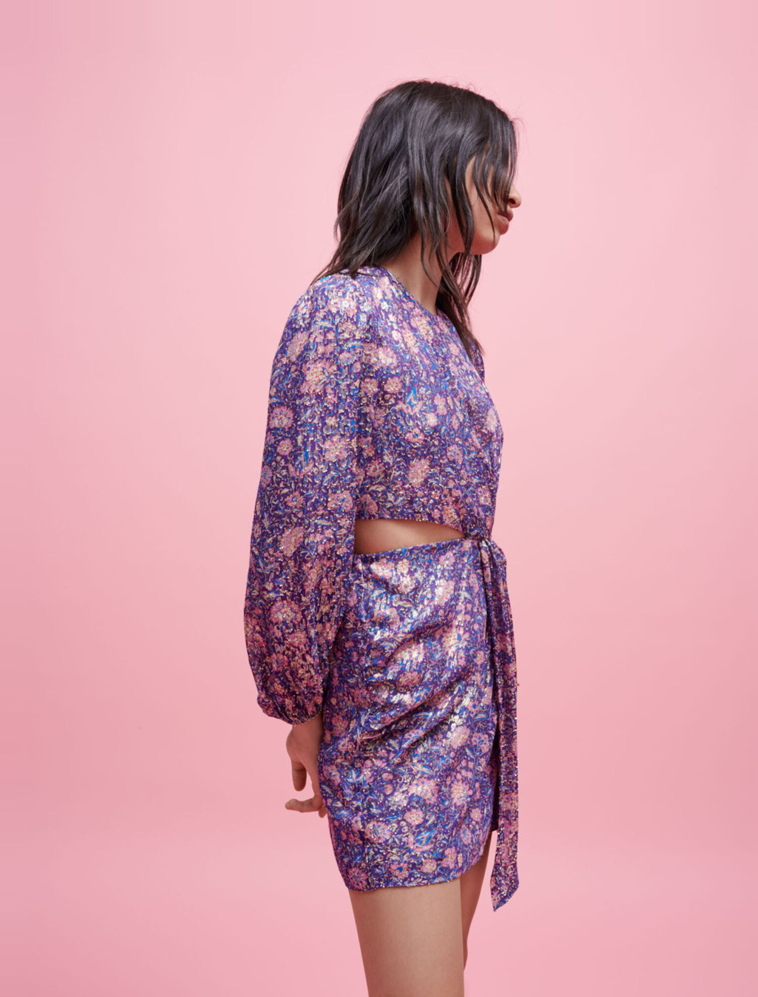 Vestido de viscosa estampado