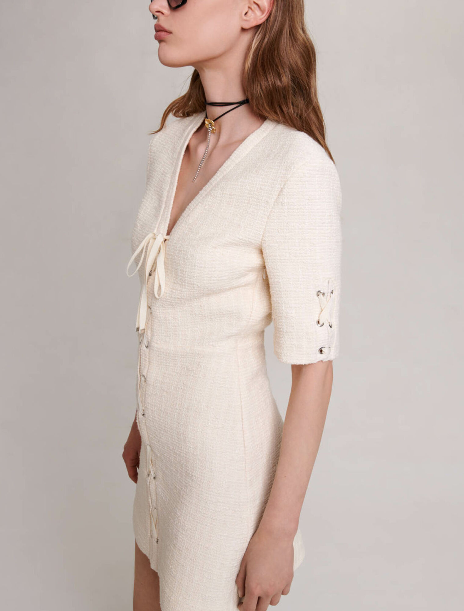 Vestido corto de tweed