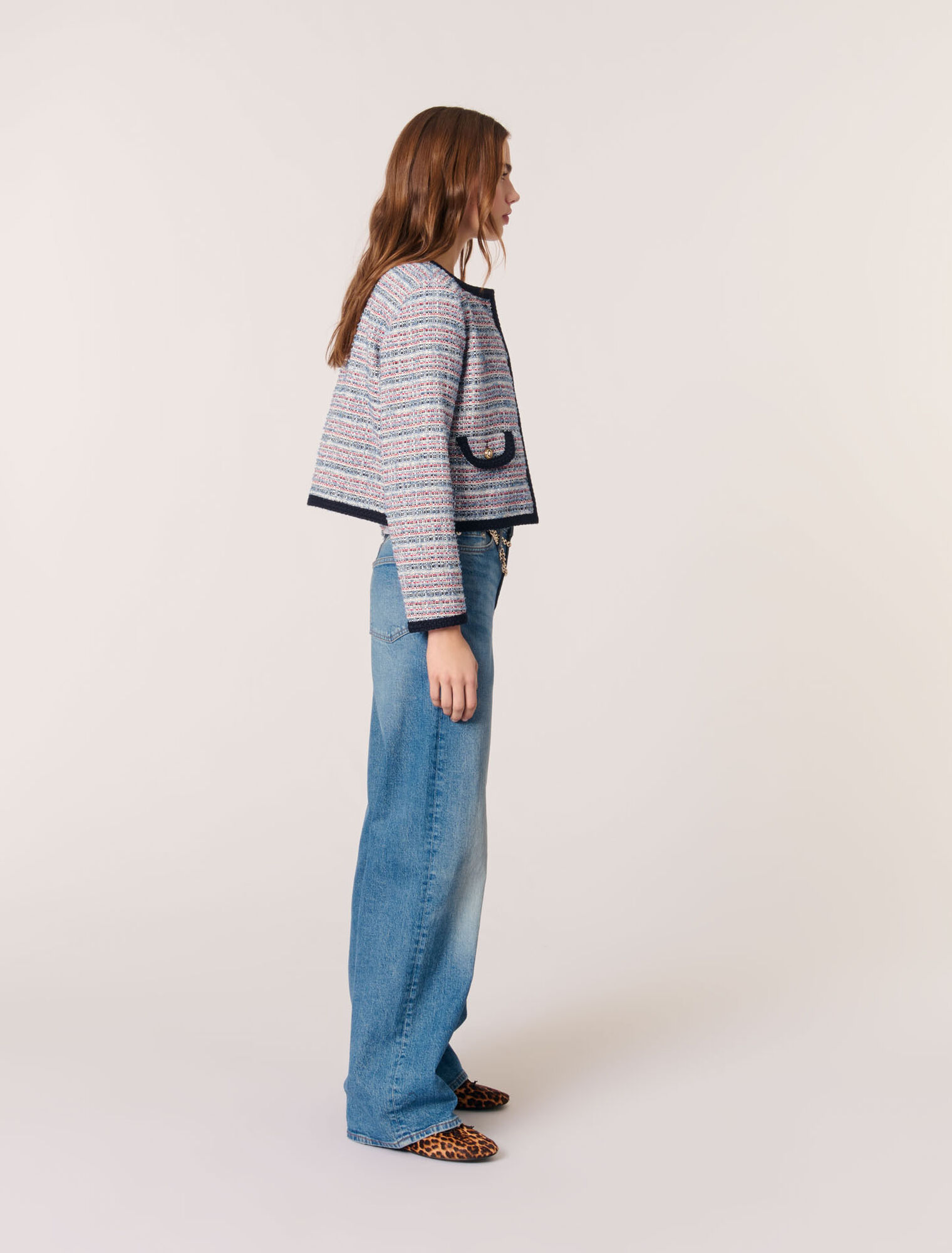 Chaqueta corta de tweed