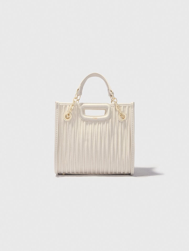 Bolso mini tote de piel acolchado