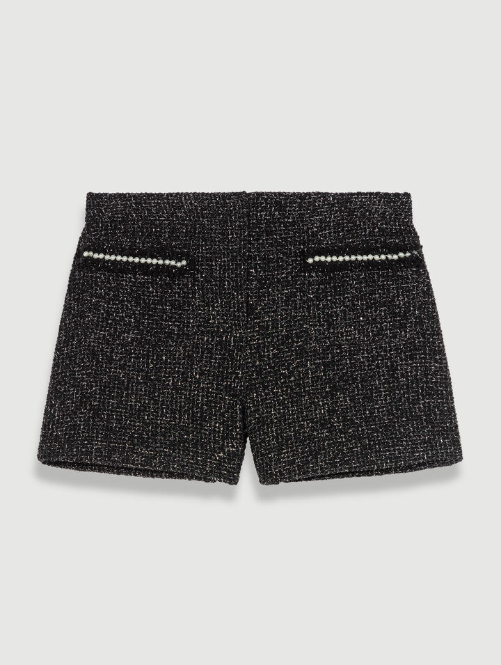 Pantalón de tweed con lentejuelas