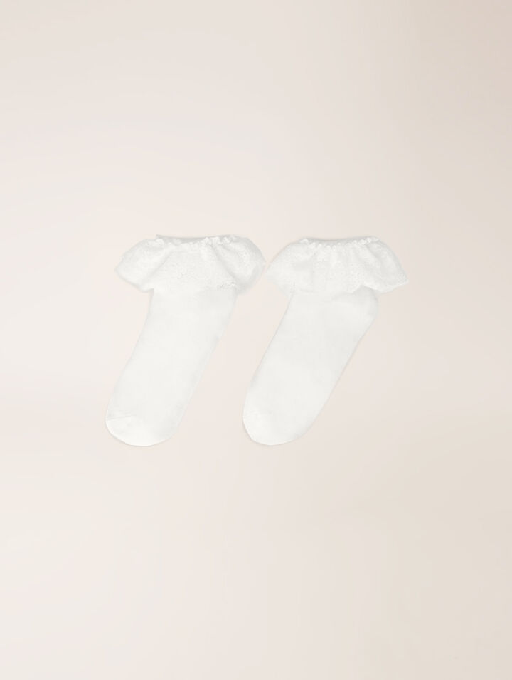 Calcetines con volantes de encaje