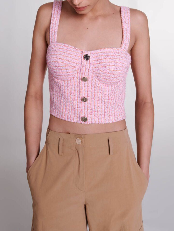 Crop top en tweed