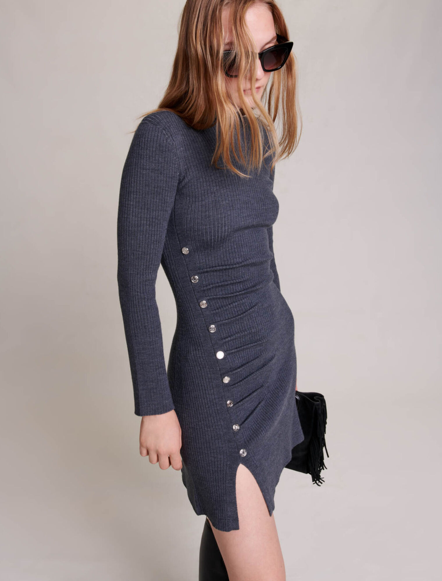 Vestido corto de punto