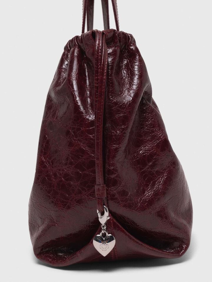 Bolso M Tote de cuero craquelado