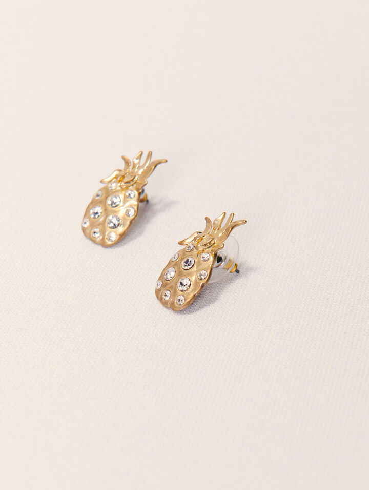 Pendientes de piña con strass