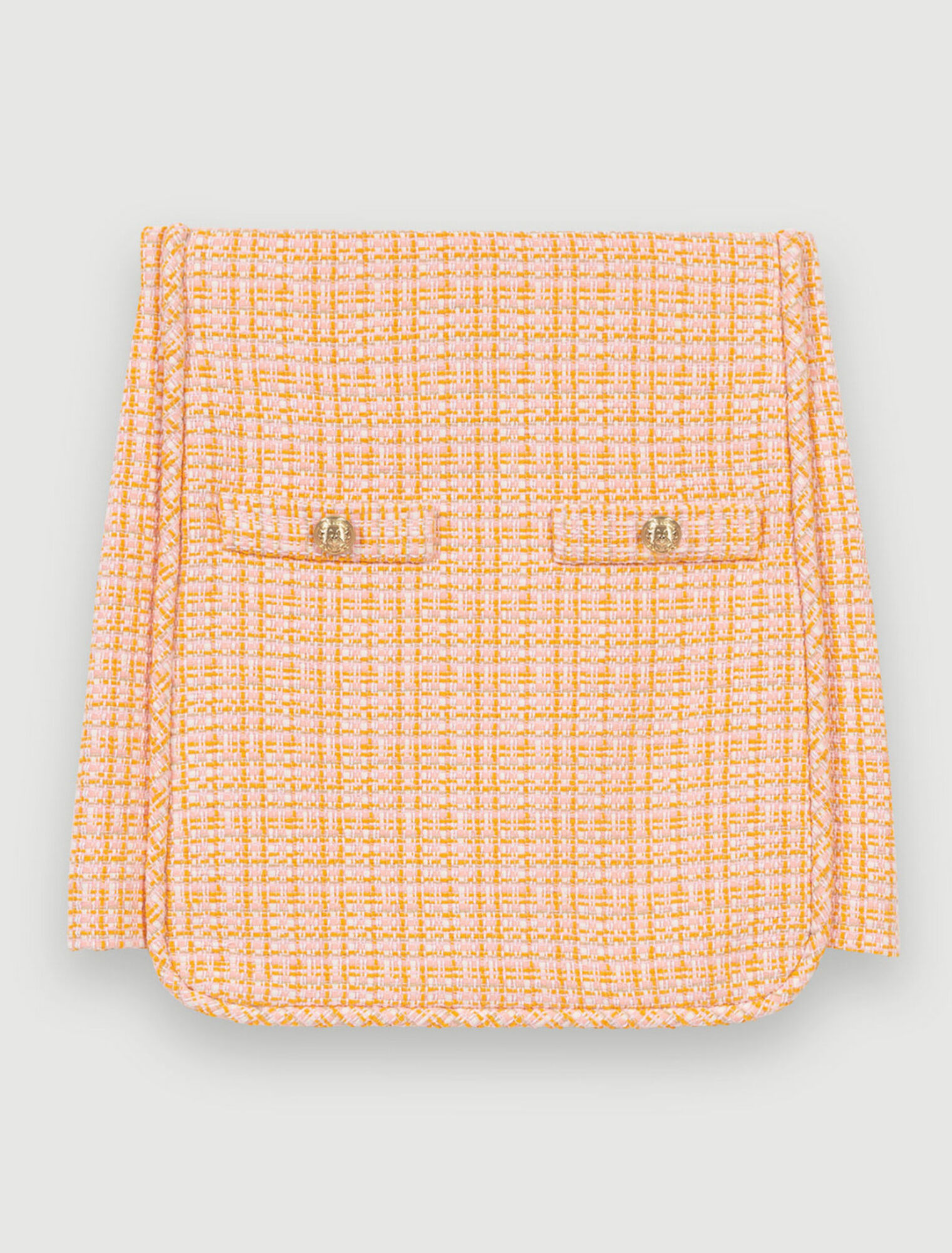 Falda corta de tweed