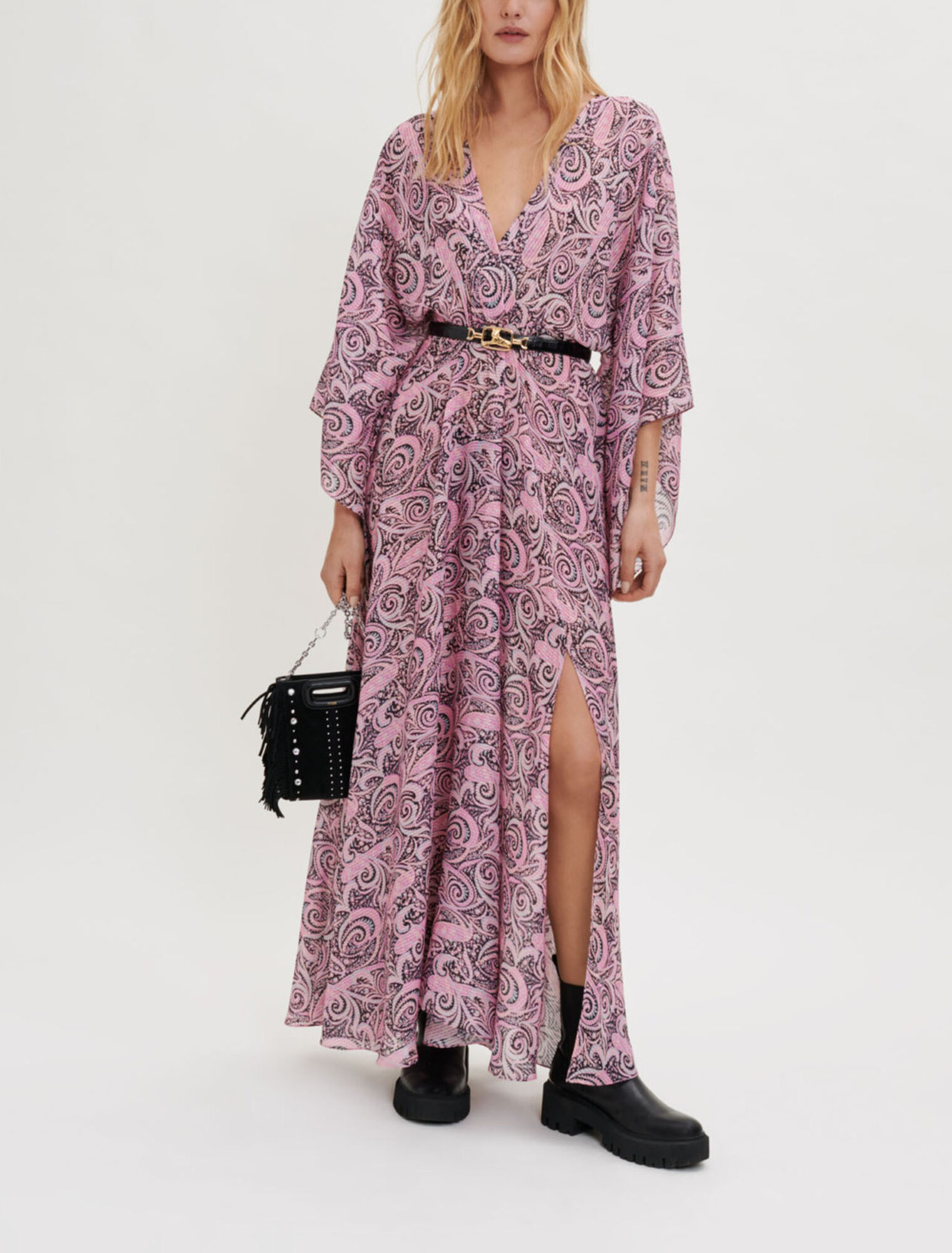 Vestido pañuelo con estampado paisley