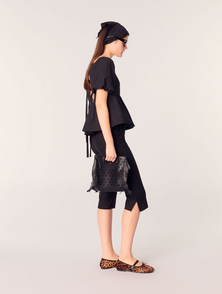 Bolso M de piel perforada