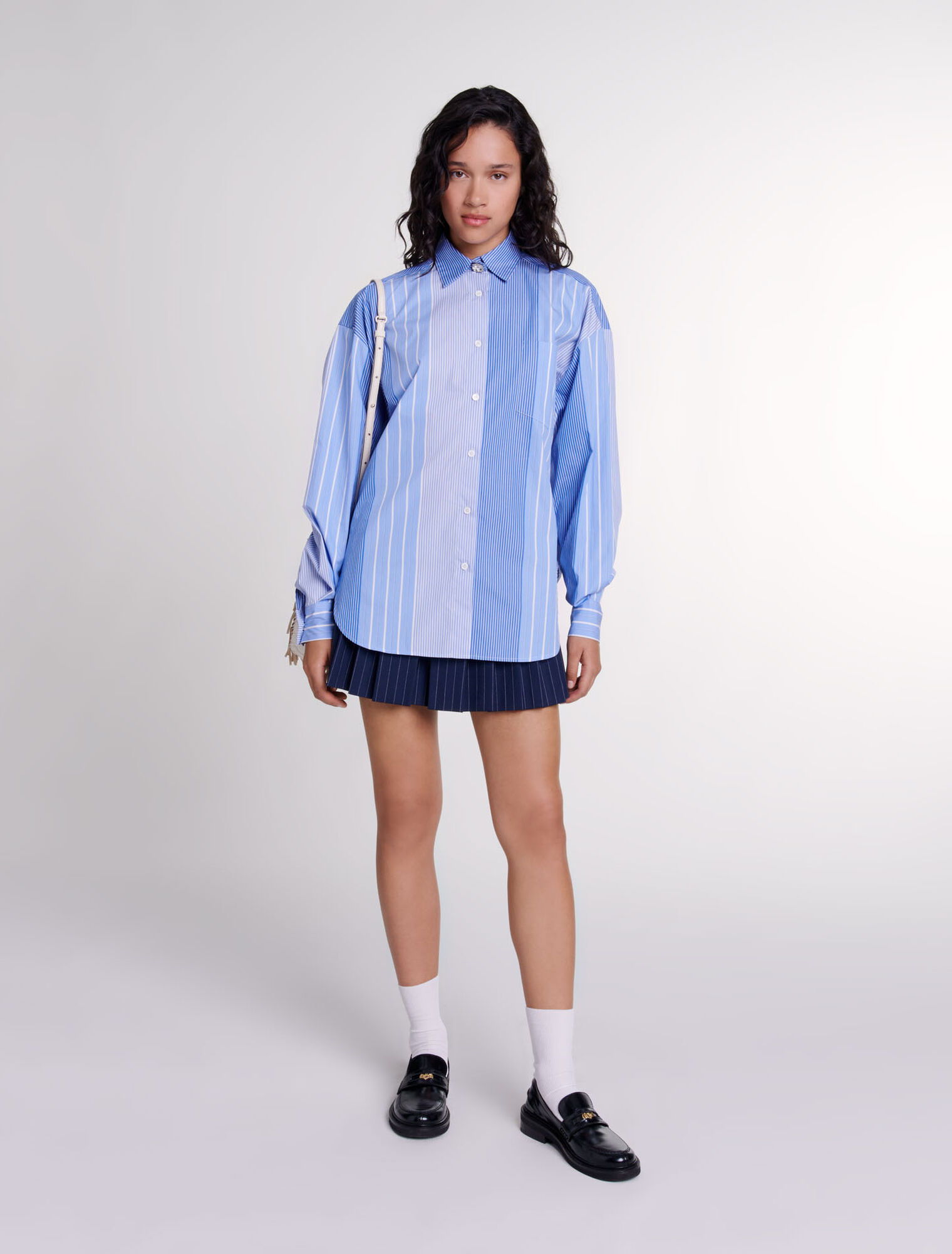 Camisa patchwork de rayas 