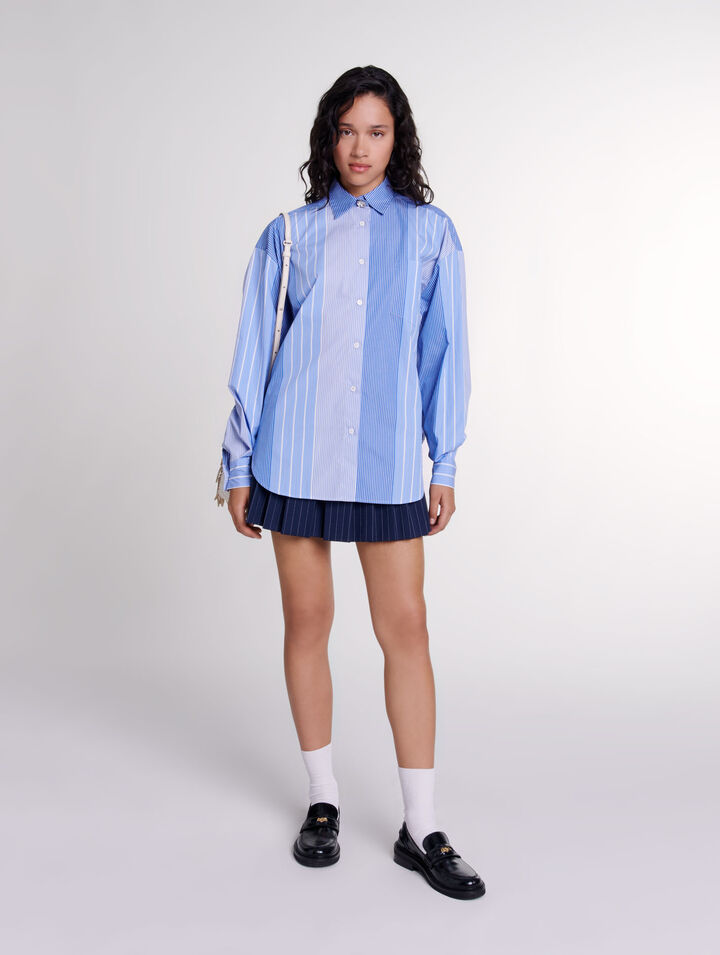 Camisa patchwork de rayas 
