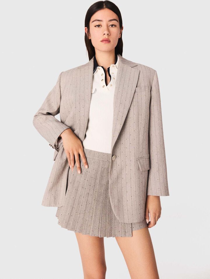Chaqueta de traje con strass