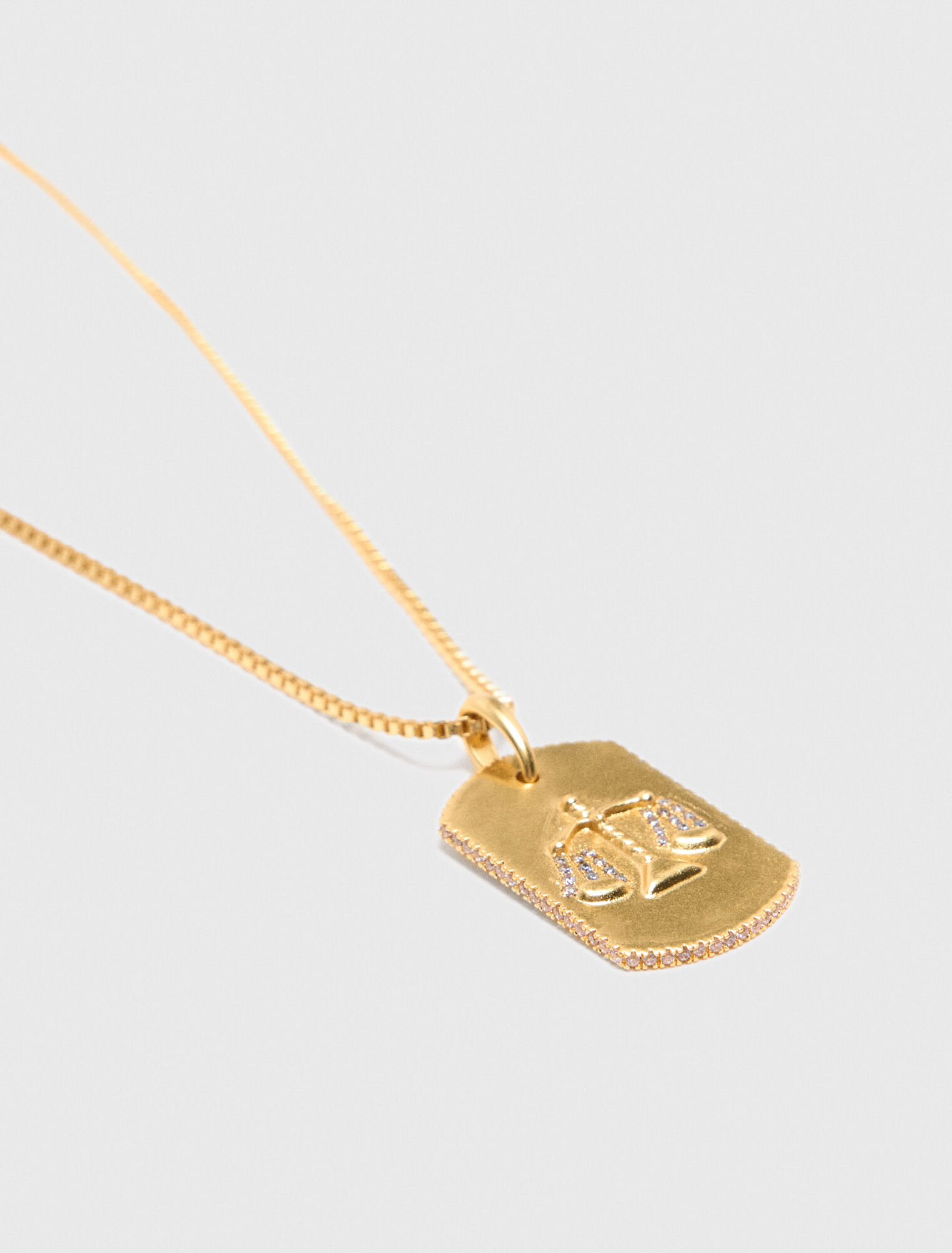 Collar placa signo del zodiaco