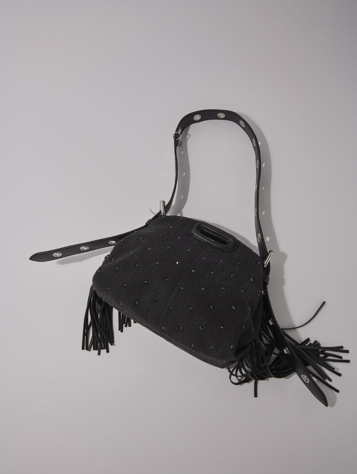 Bolso Miss M Mini denim y pedrería