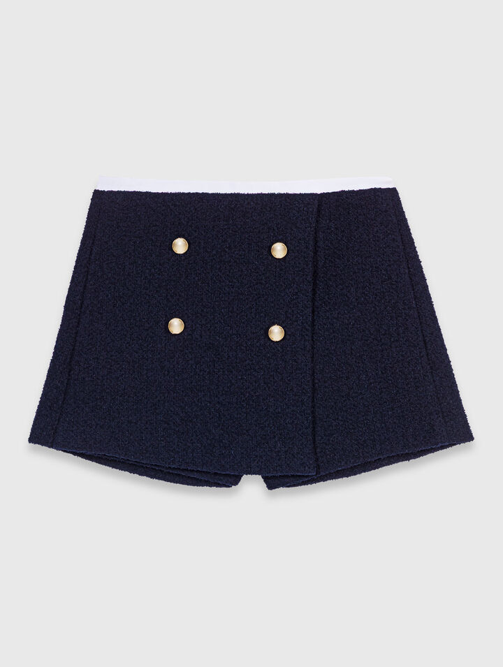 Pantalón corto de tweed