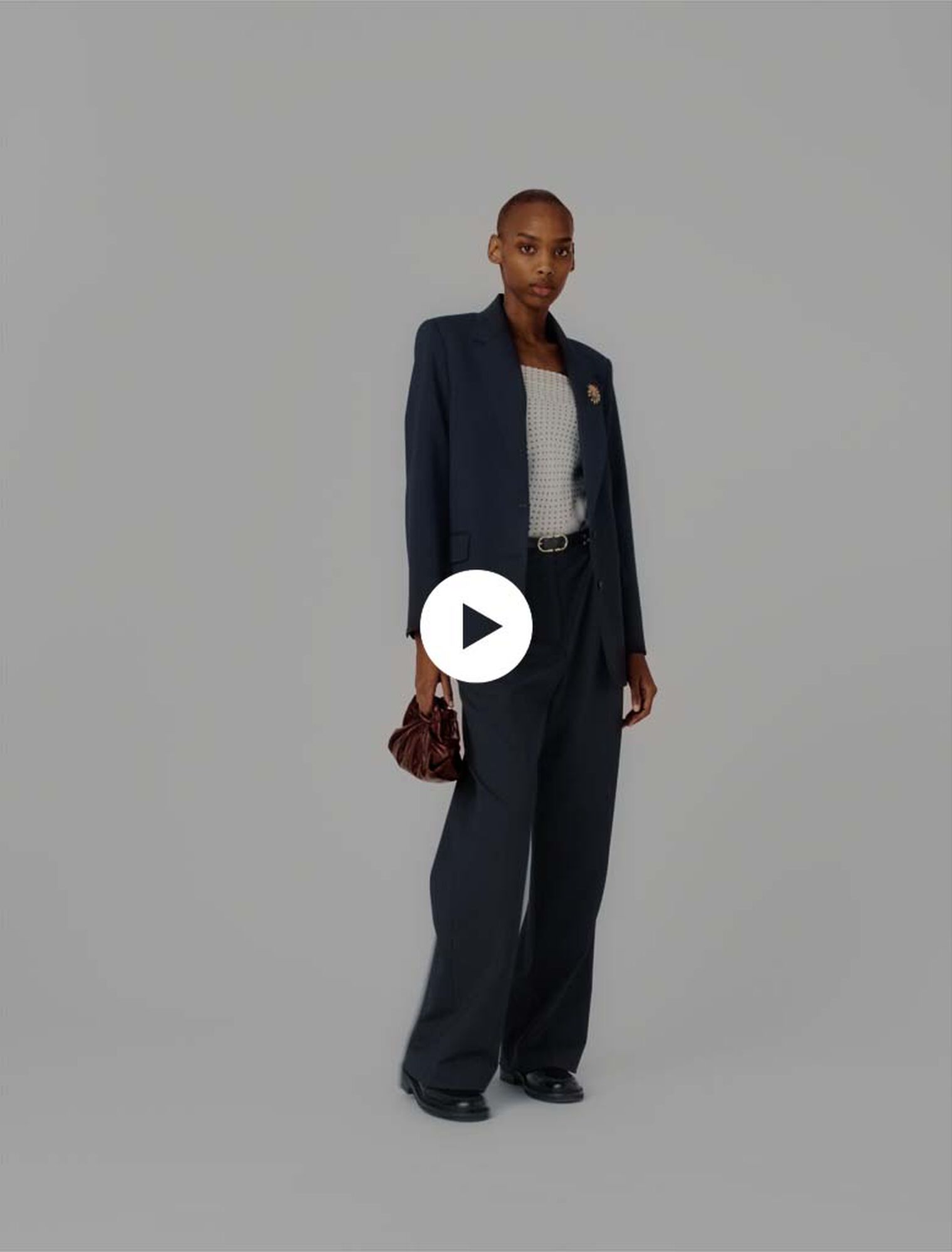 Chaqueta de traje a rayas