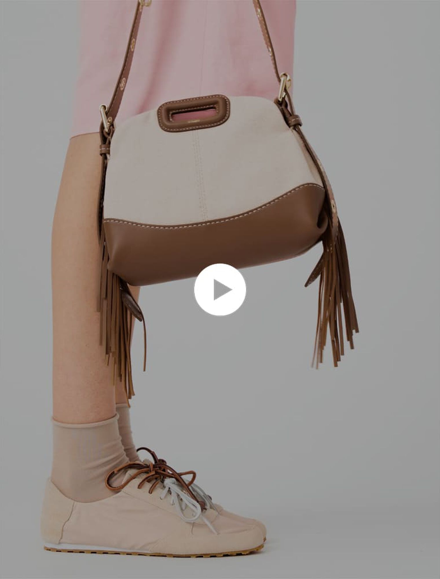 Bolso Miss M mini de tela y cuero