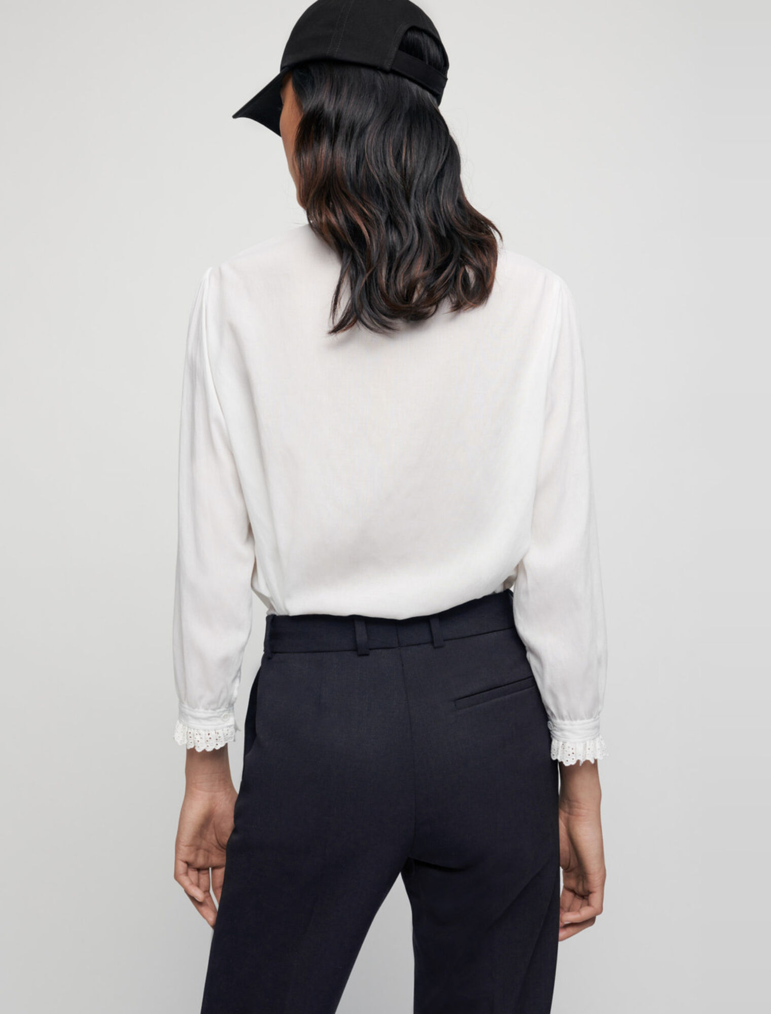 Camisa de gasa con cuello bebé