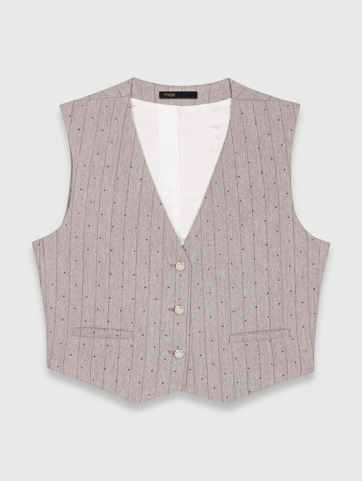 Chaqueta de traje con strass