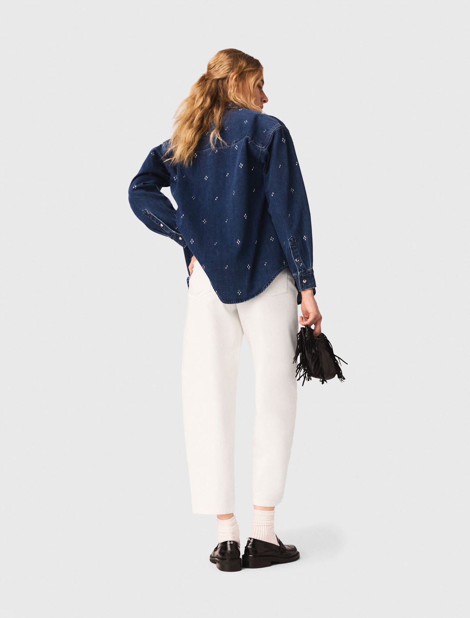 Camisa vaquera con strass