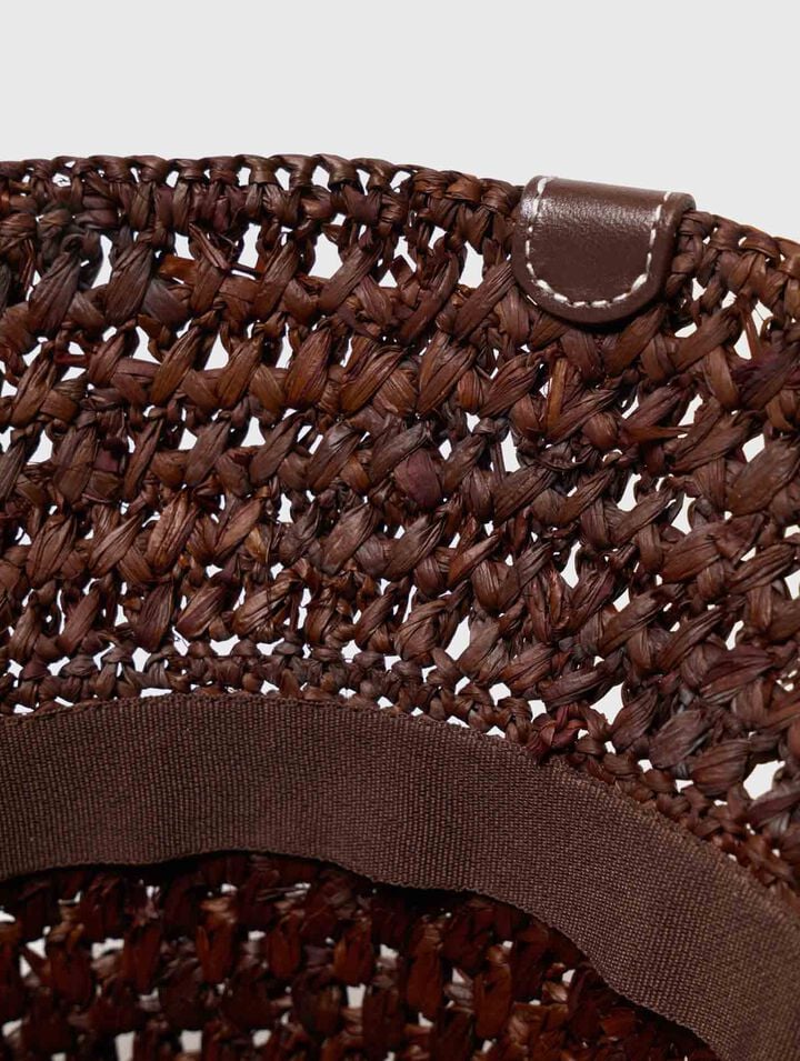 Bob colorido de rafia natural