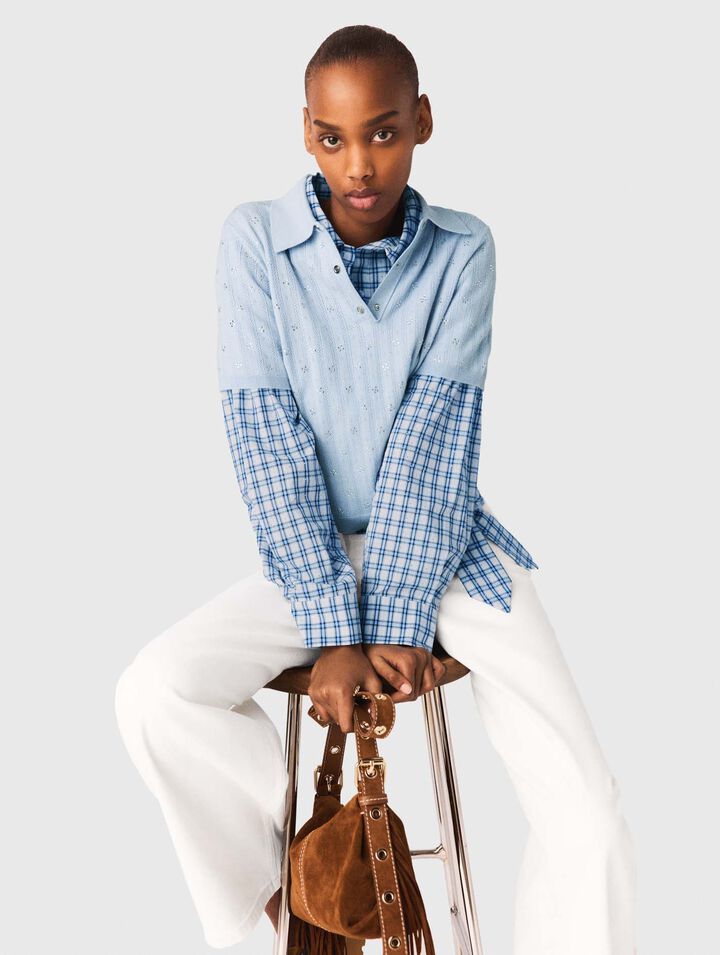 Jersey corto con strass