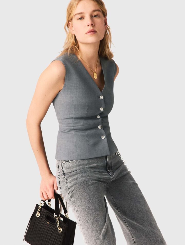 Chaleco de sastre con botones joya
