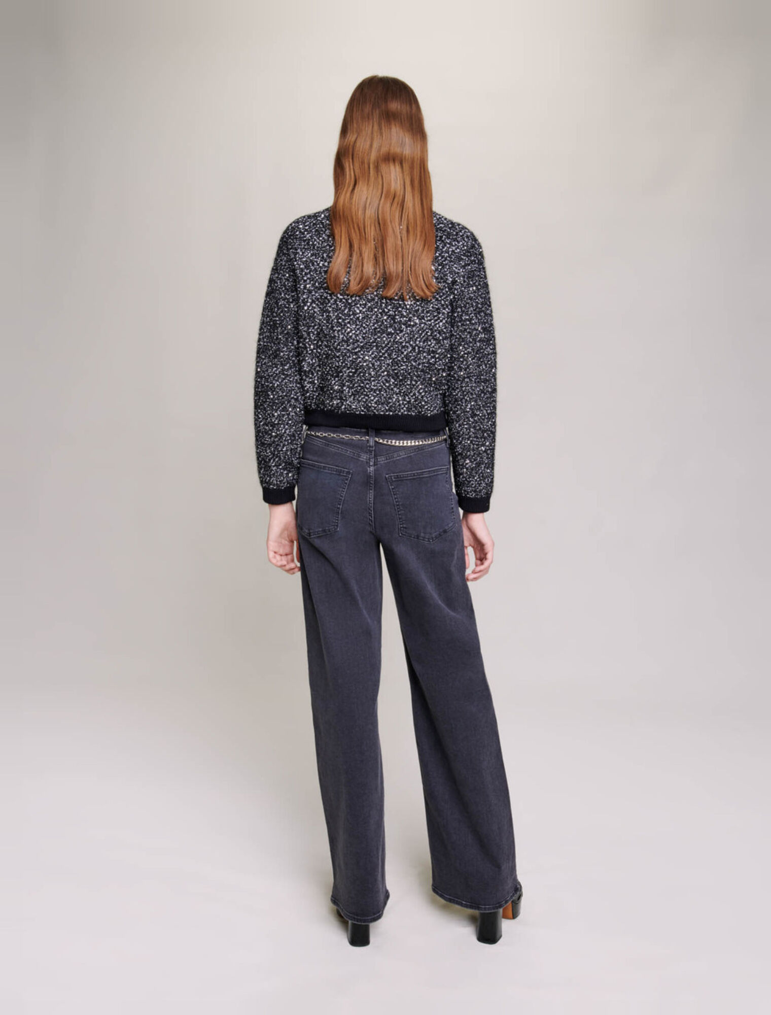 Cárdigan corto efecto tweed