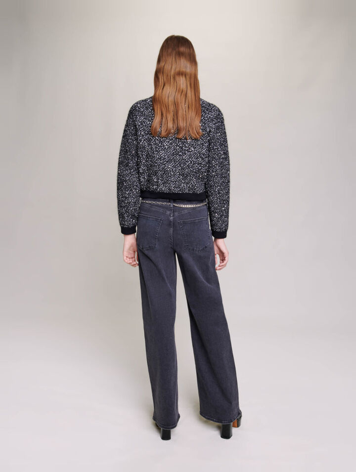 Cárdigan corto efecto tweed