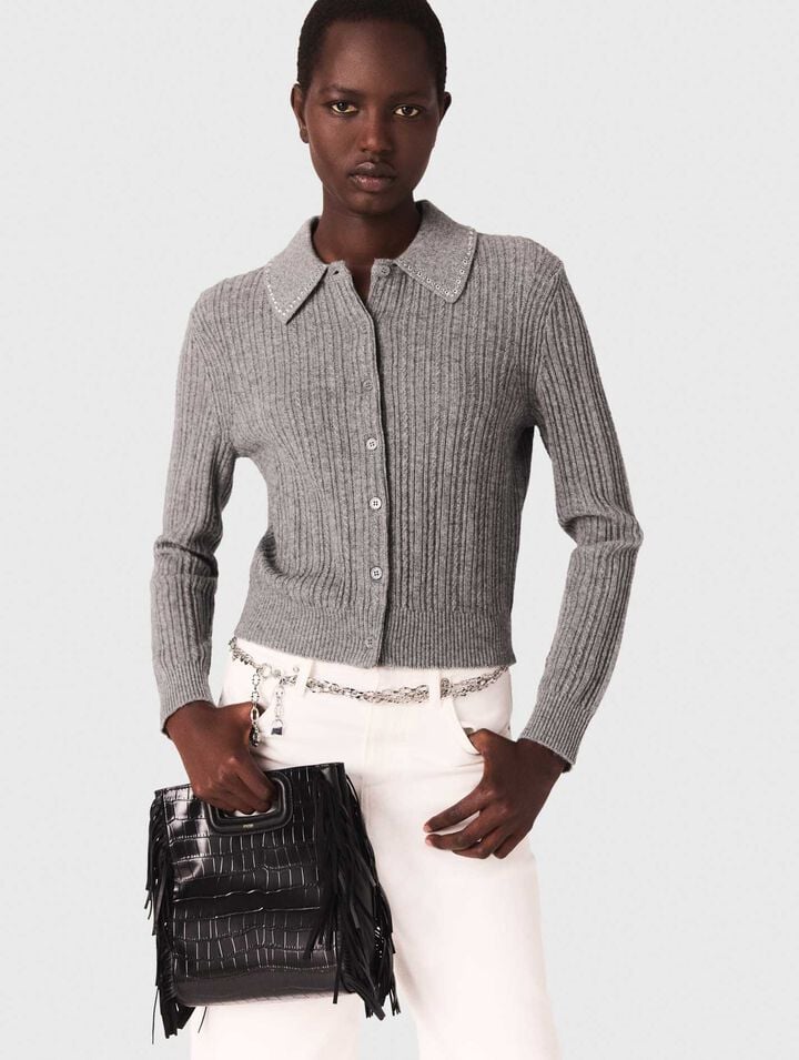 Bolso M de piel efecto cocodrilo
