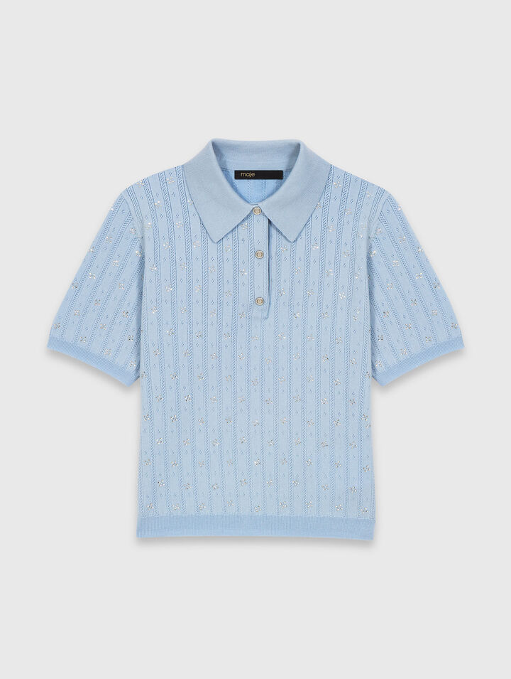 Jersey corto con strass