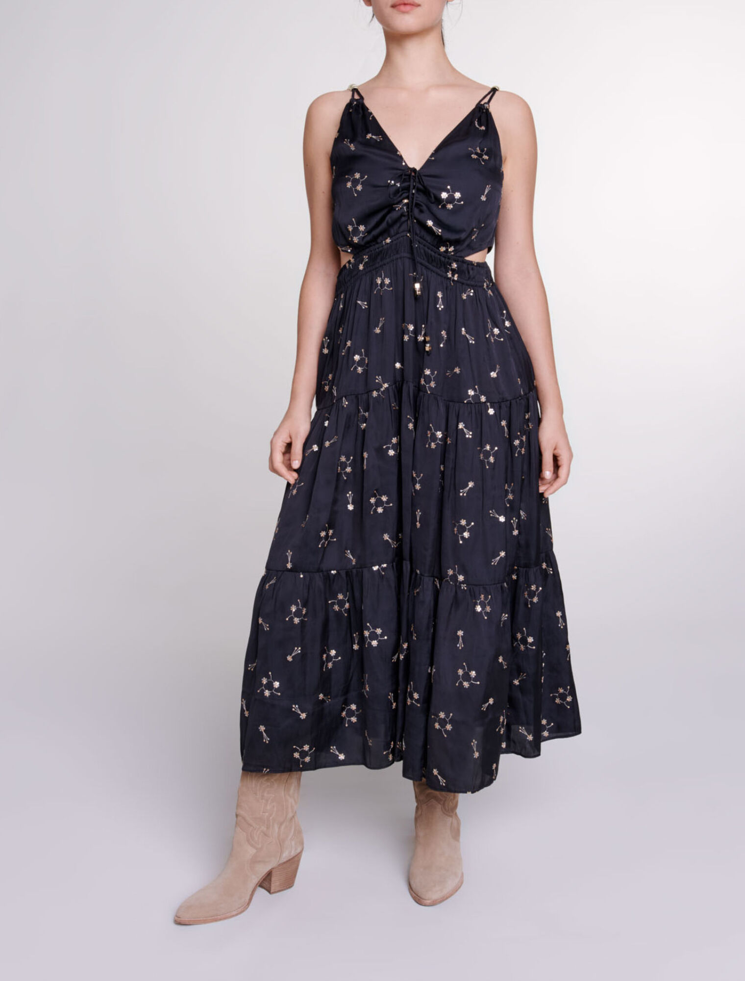 Vestido largo con lentejuelas