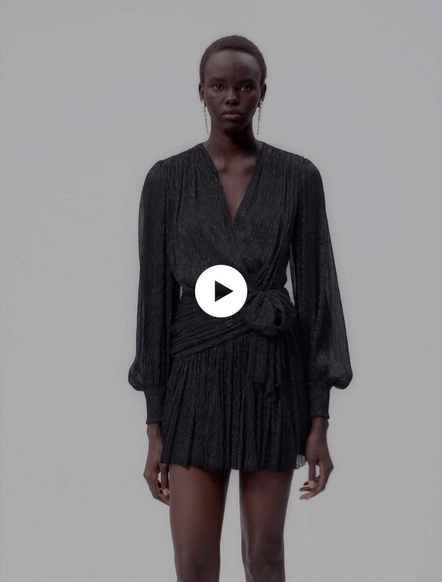 Vestido corto de lamé