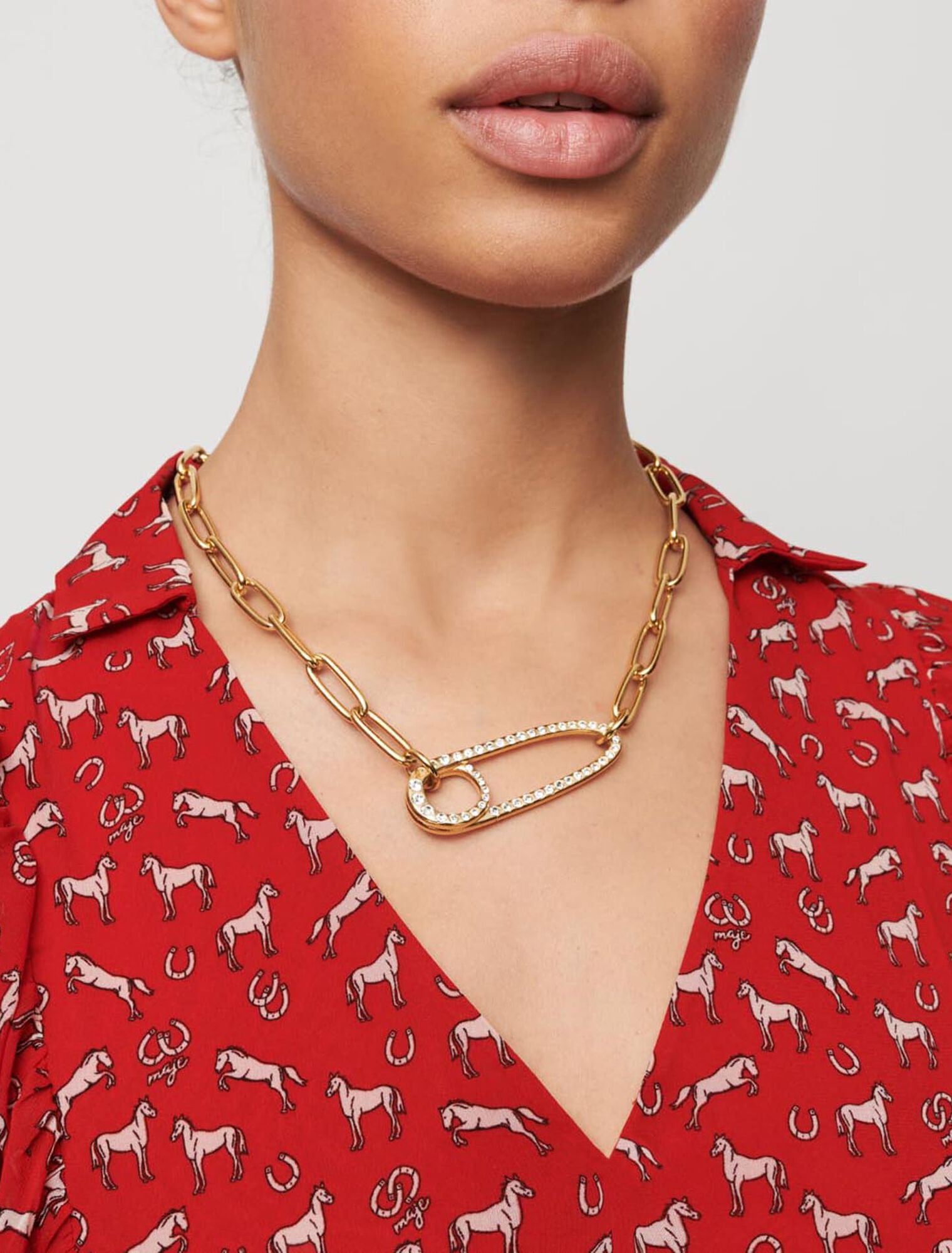 Vestido de gasa con estampado