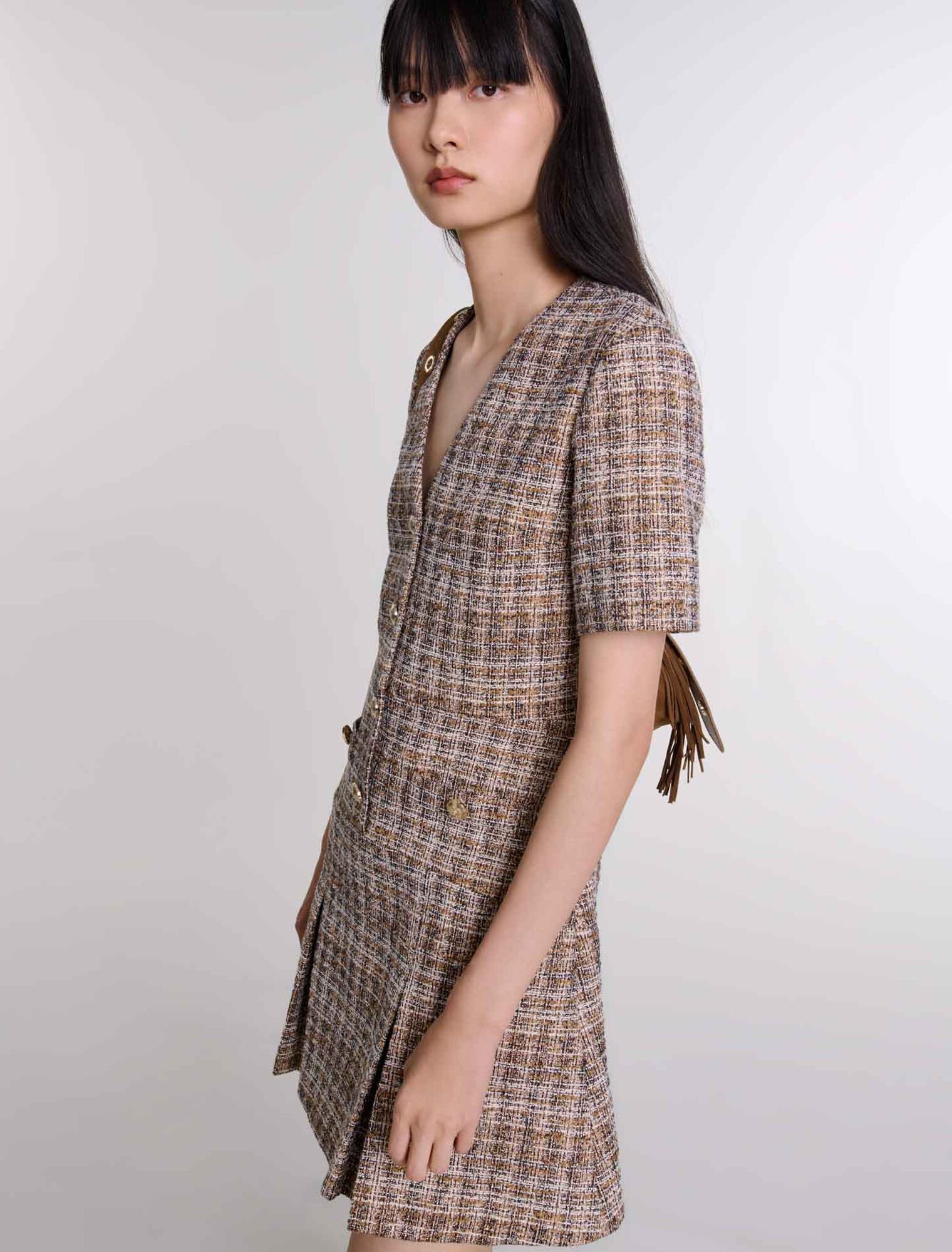 Vestido corto de tweed