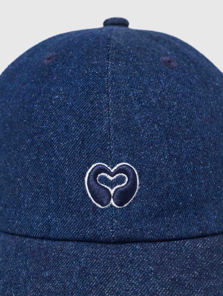Gorra de denim crudo con logo