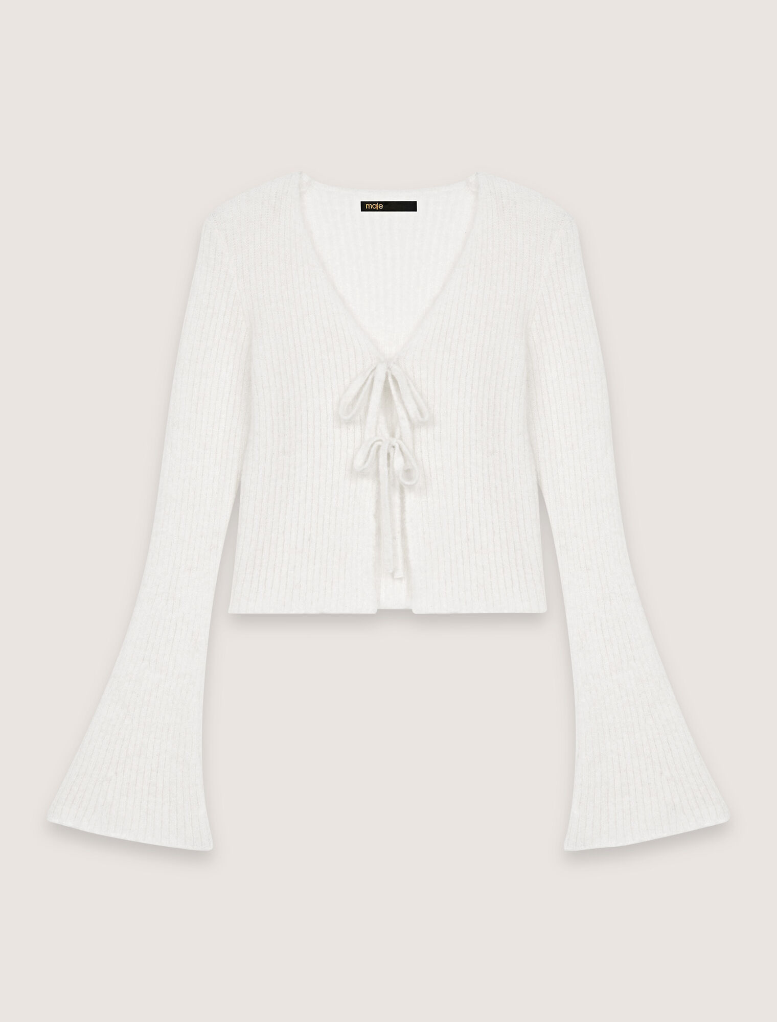 Chaqueta de punto elástico con lazos