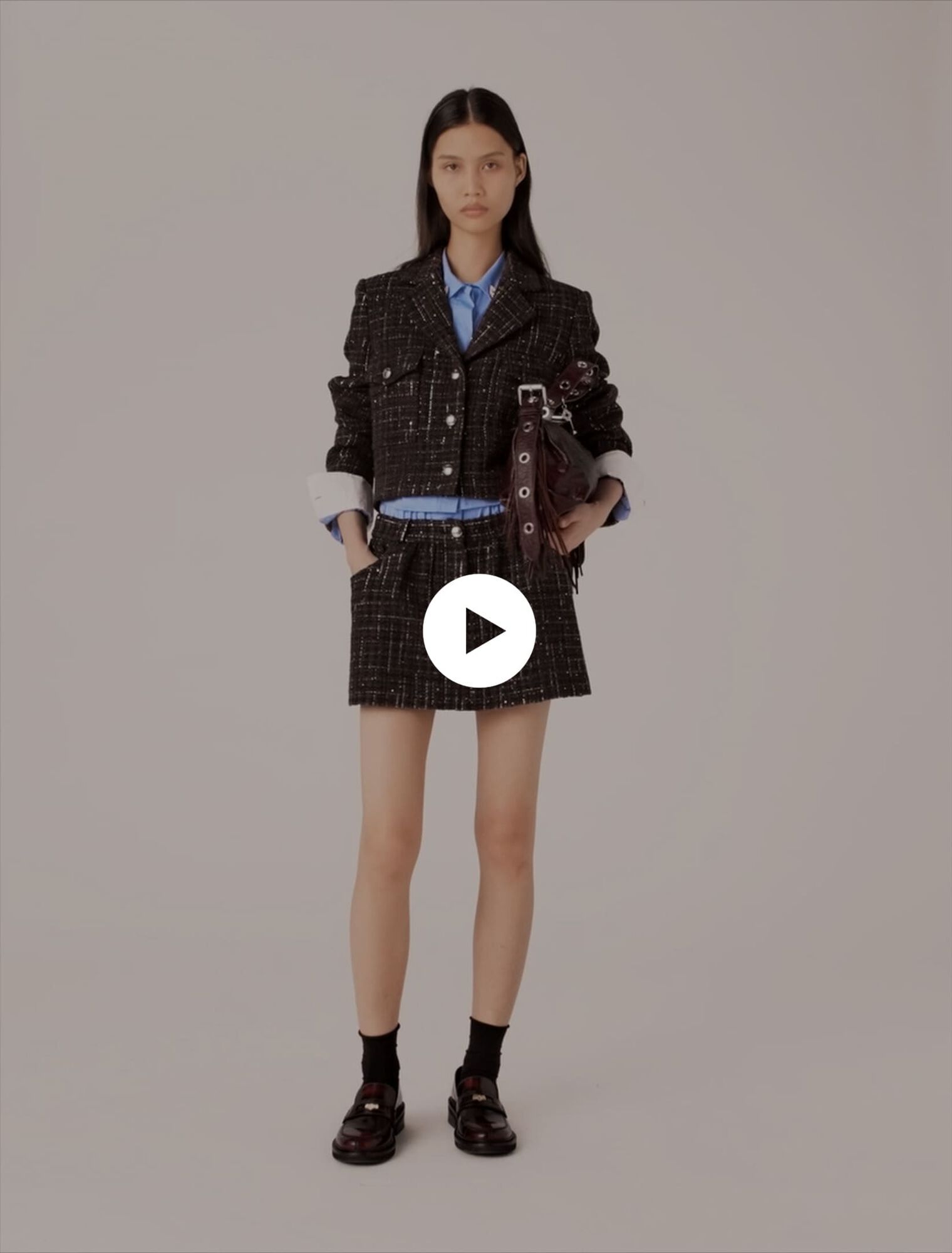 Chaqueta corta de tweed