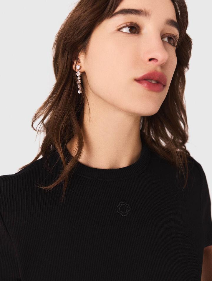 Pendientes de corazón con strass