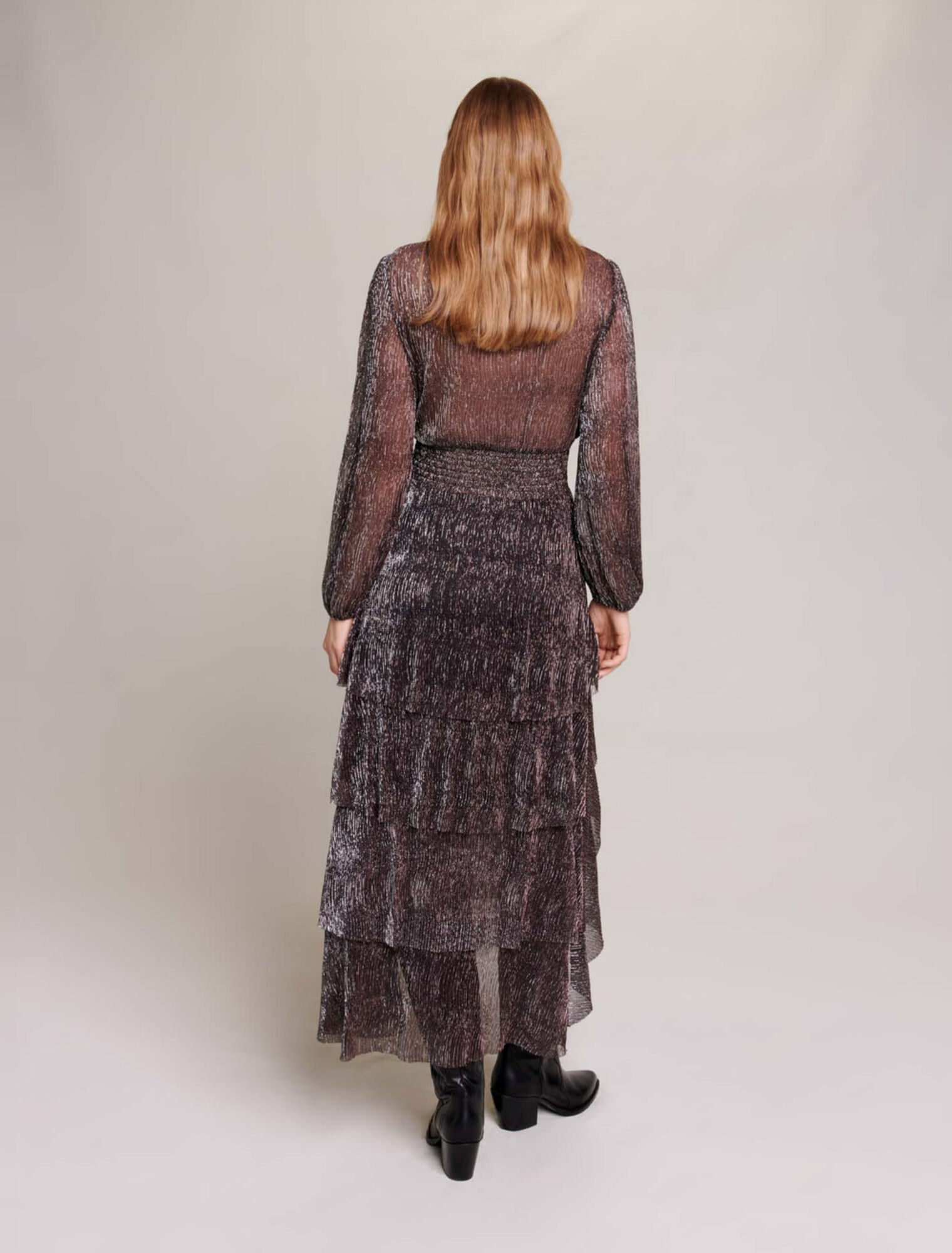 Vestido largo con volantes